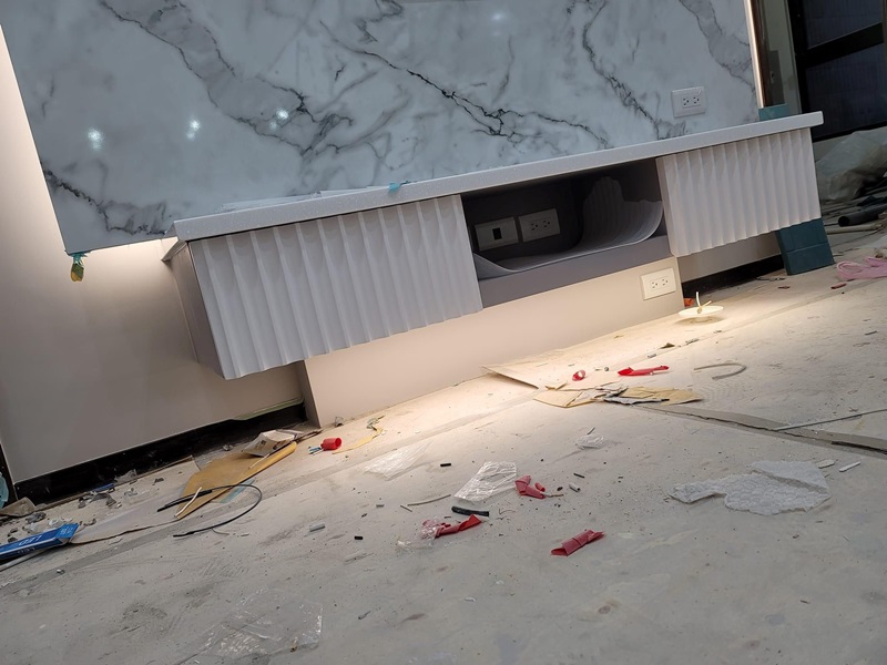 ผนังทีวีลายหินอ่อน