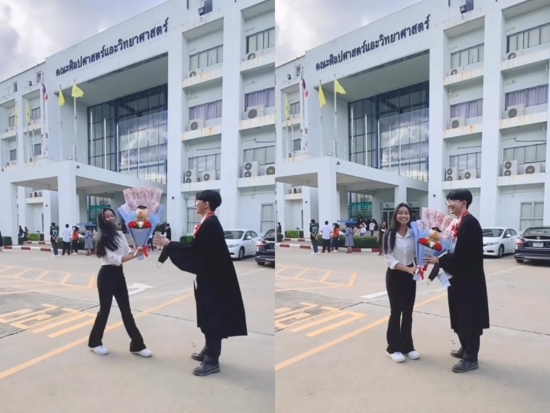 ตีลังกาให้ดอกไม้