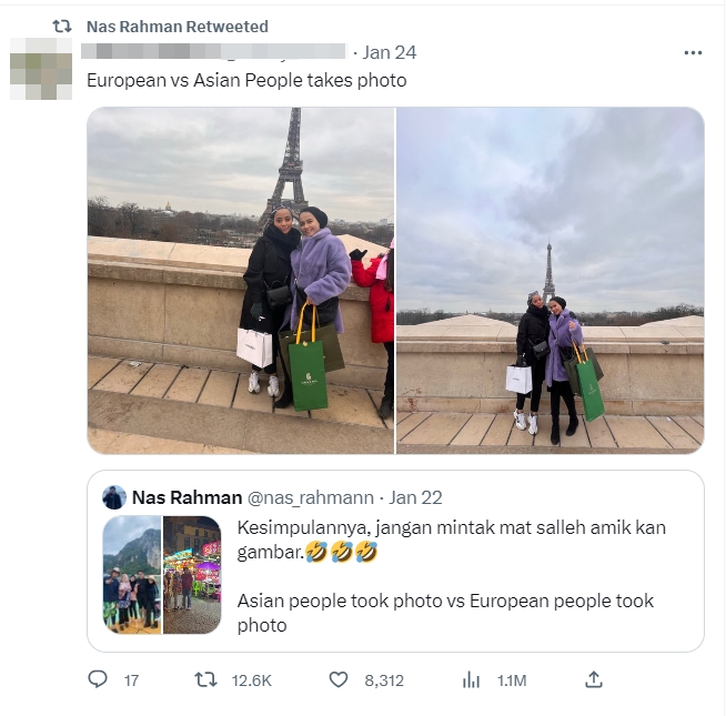 คนเอเชีย VS ฝรั่ง ถ่ายรูป