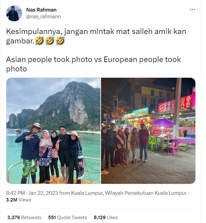 คนเอเชีย VS ฝรั่ง ถ่ายรูป