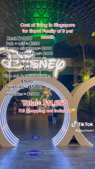 ค่าครองชีพสิงคโปร์