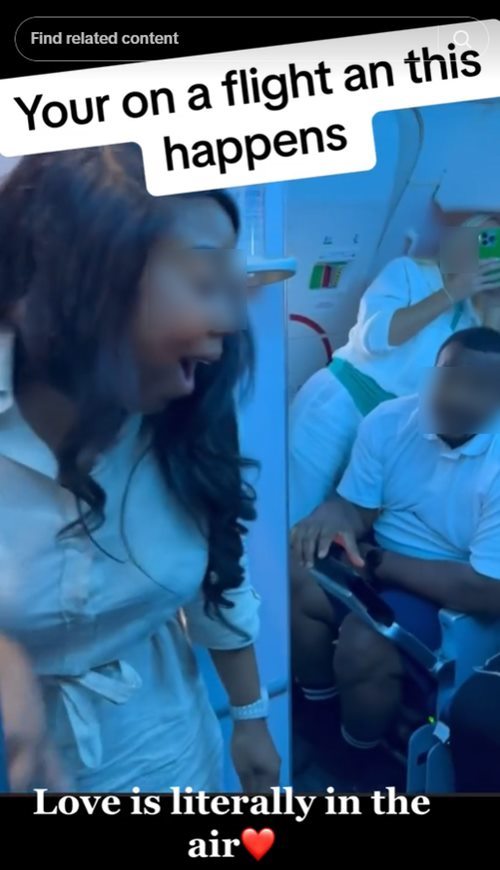 ขอแต่งงานบนเครื่องบิน