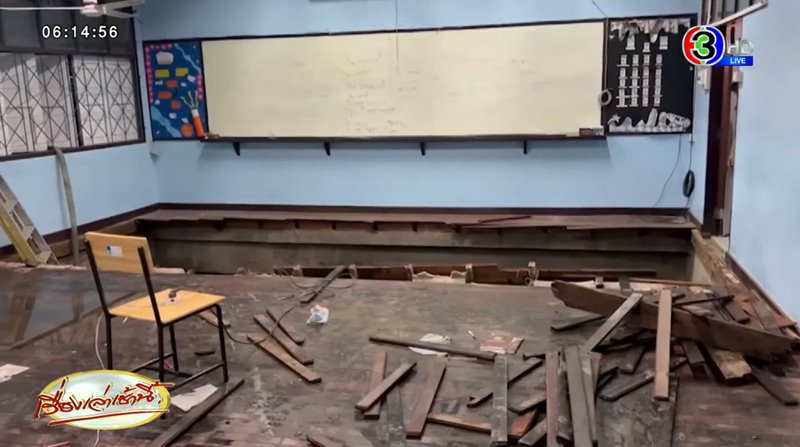 นักเรียนตกพื้นห้องเรียน