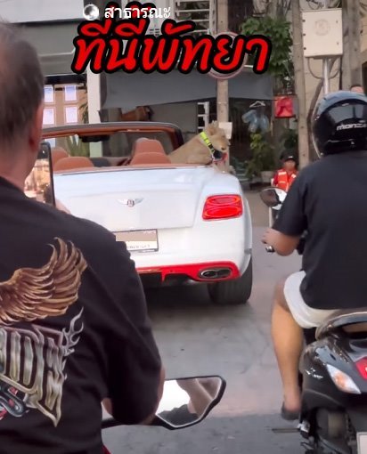 สิงโตนั่งรถเปิดประทุน