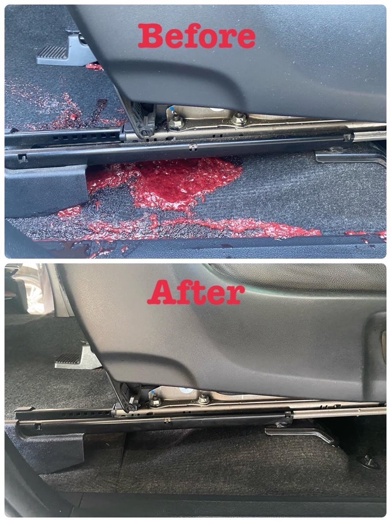 แยมหกใส่รถ