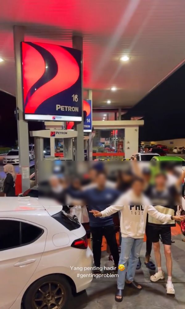 ทำอาหารในปั๊มน้ำมัน