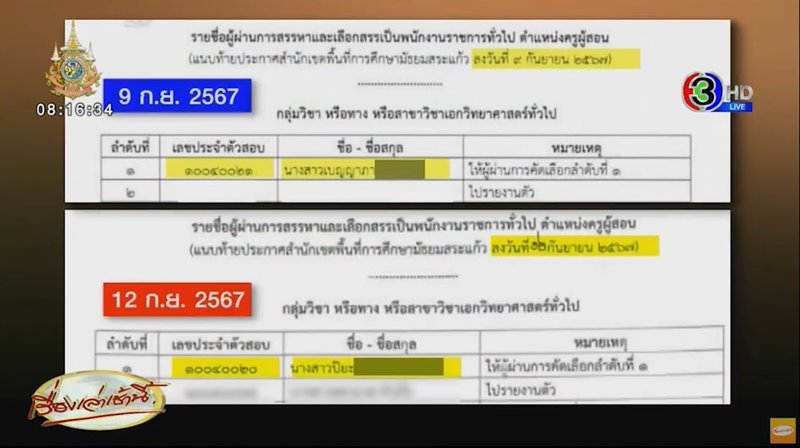 ครูเบญ สอบติดอันดับ 1 แต่ชื่อหาย