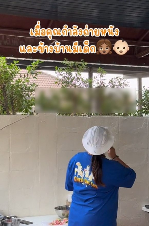 เปิดเบื้องหลังกองถ่าย เมื่อต้องถ่ายหนัง แต่ข้างบ้านมีเด็ก ถึงกับยิ้มอ่อน