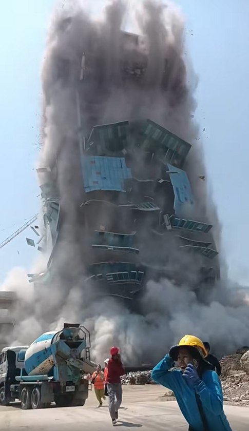 อาคาร สตง. ถล่มขณะก่อสร้าง หลังเกิดแผ่นดินไหว