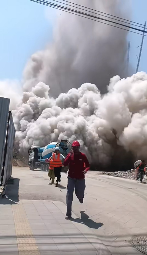 อาคาร สตง. ถล่มขณะก่อสร้าง หลังเกิดแผ่นดินไหว