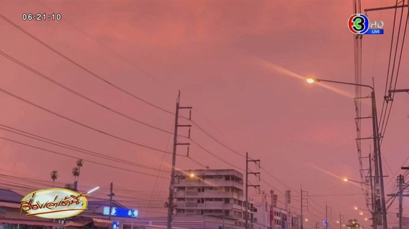 ฮือฮา ท้องฟ้าสีเลือด ฉะเชิงเทรา ไขคำตอบเกิดจากอะไร