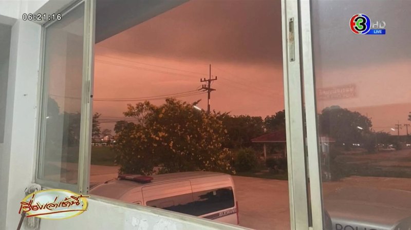 ฮือฮา ท้องฟ้าสีเลือด ฉะเชิงเทรา ไขคำตอบเกิดจากอะไร