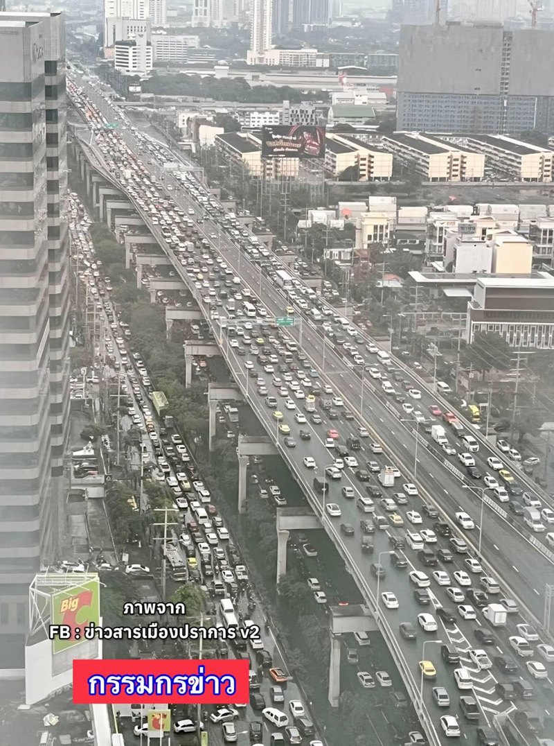 ถนนบางนา - ตราด 16 พ.ค. 2568 ทำไมรถติดทั้งที่ไม่ใช่วันหยุด