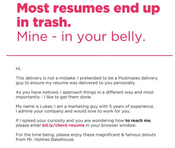 เจ๋งเลย หนุ่มผุดไอเดียส่งเรซูเม่ฉบับชวนชิม ส่งมาแบบนี้ไม่ถูกทิ้งลงถังขยะแน่นอน