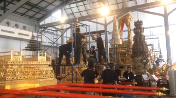 บูรณปฏิสังขรณ์ราชรถ พระยานมาศ ในพิธีถวายพระเพลิงพระบรมศพ ร.9 