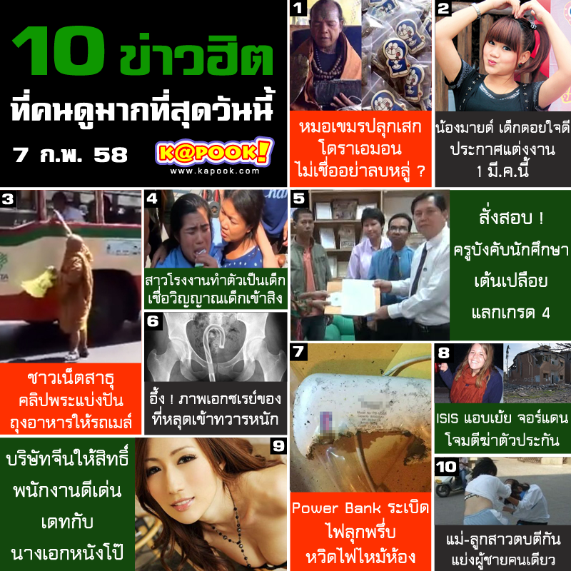 10 ข่าวฮิต