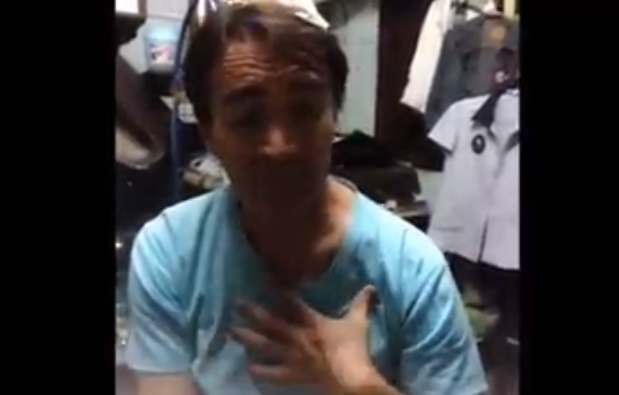 คลิปฝรั่งที่โดนพระตบบนรถไฟ