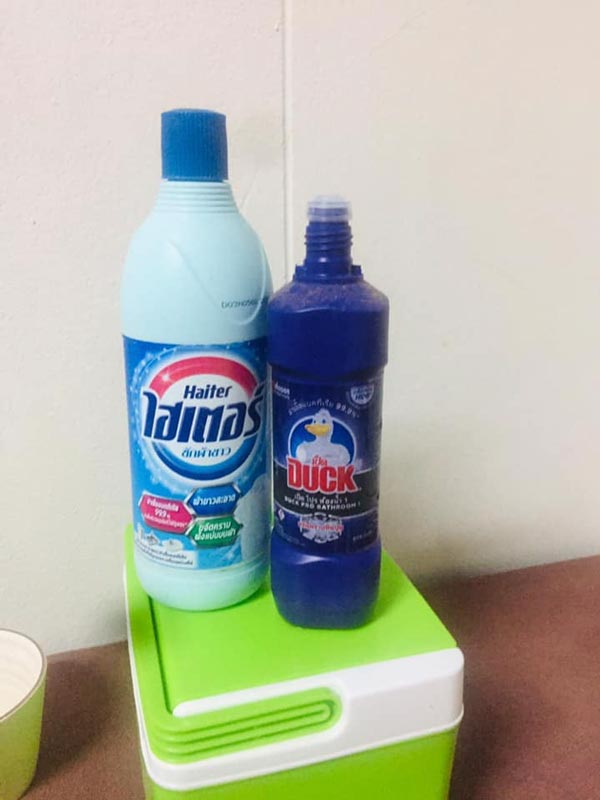 ไฮเตอร์ผสมน้ำยาล้างห้องน้ำ