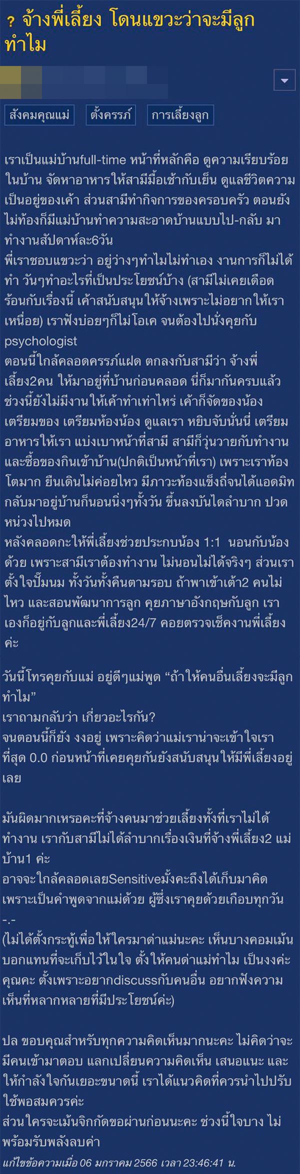 จ้างพี่เลี้ยงเด็ก