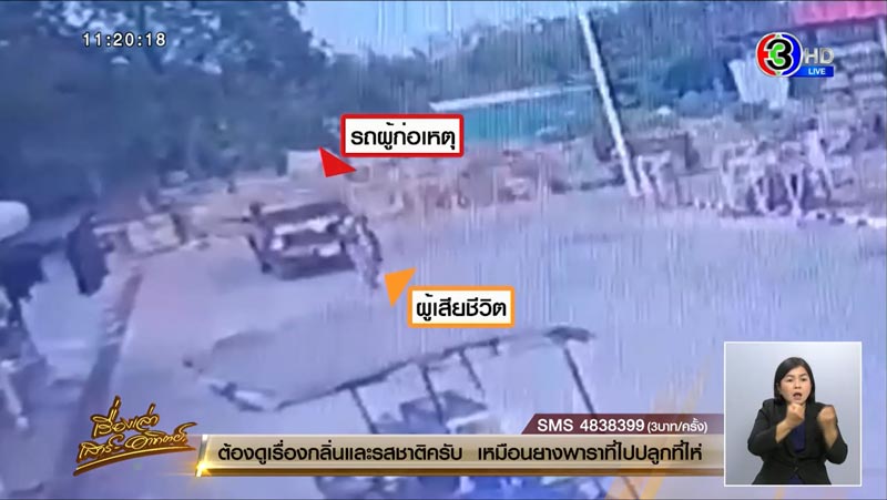 ถอยรถทับคน