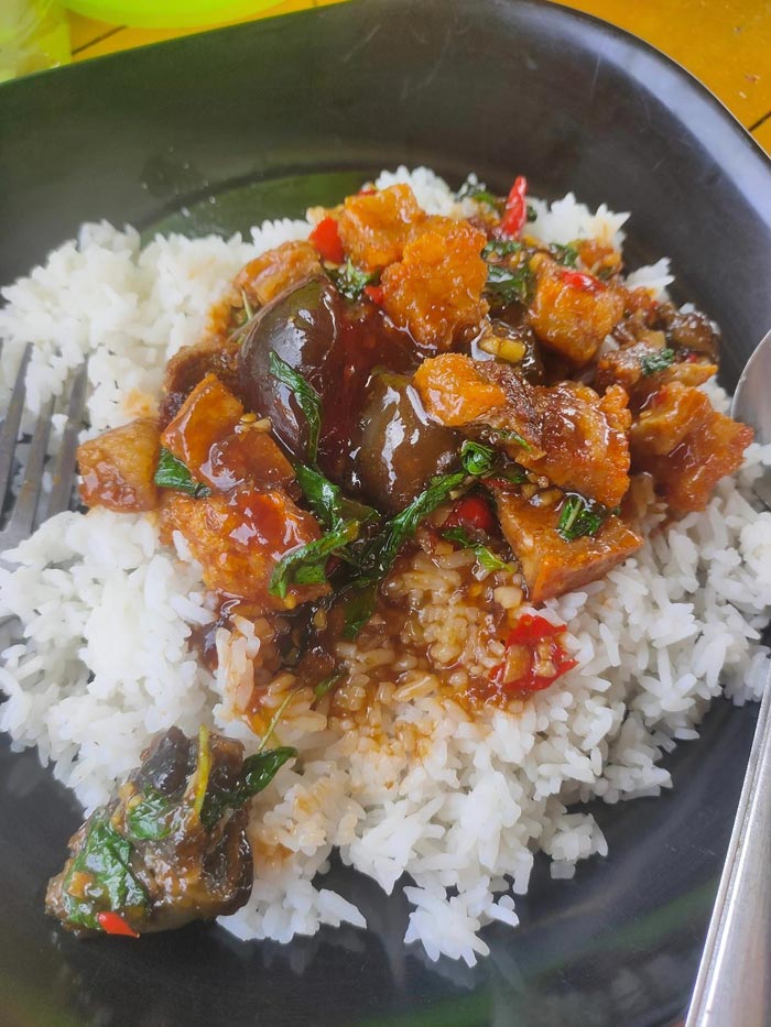 กินกะเพราไข่เยี่ยวม้า