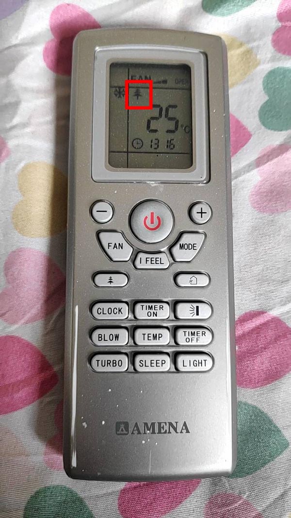 รูปต้นสนในรีโมตแอร์