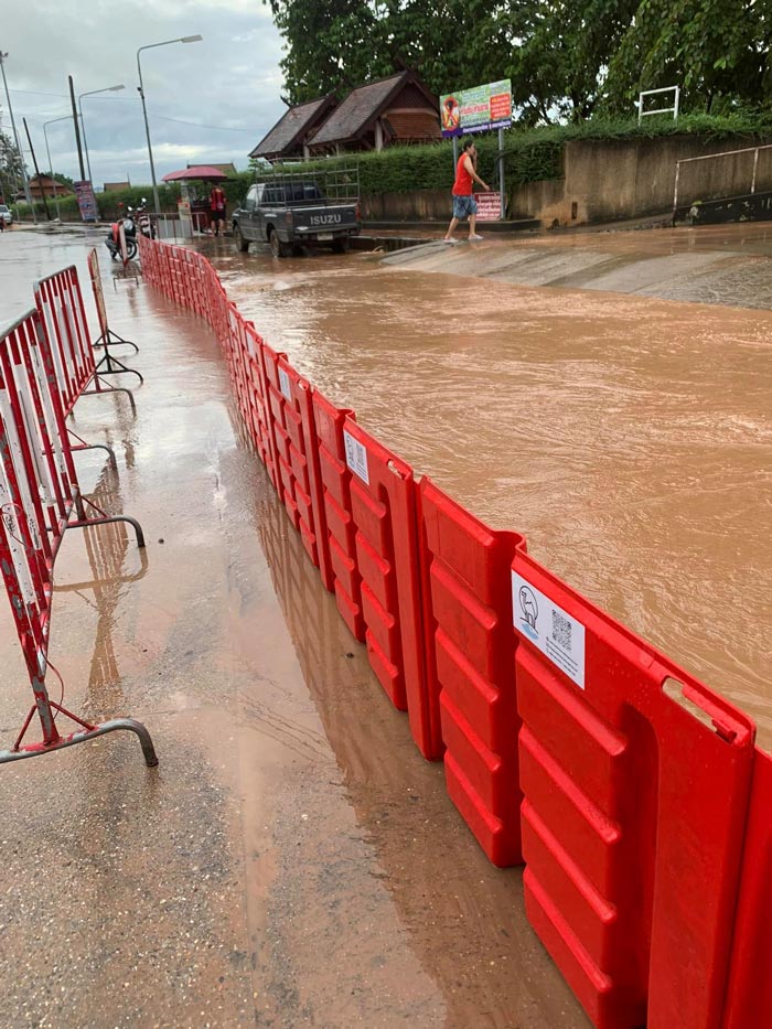 น้ำท่วมน่าน ใช้ Boxwall Flood Barrie กั้นน้ำ