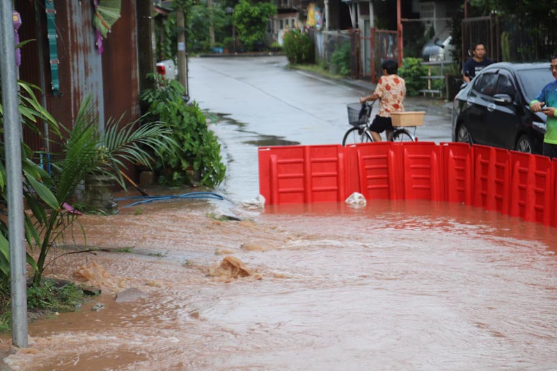 น้ำท่วมน่าน ใช้ Boxwall Flood Barrie กั้นน้ำ