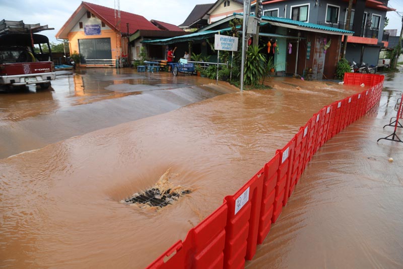 น้ำท่วมน่าน ใช้ Boxwall Flood Barrie กั้นน้ำ