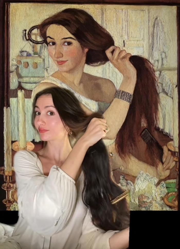 สาวหน้าเหมือนคนในภาพวาด