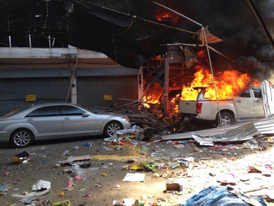 ไฟไหม้ตลาดพรธิสาร คลอง 10 ดับ 2 เจ็บ 7