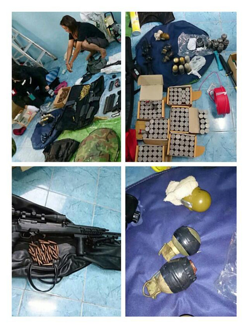 ทหารบุกค้นห้องเช่าย่านกระทุ่มแบน ตะลึง เจออาวุธสงครามซุกอื้อ ทั้งปืน-กระสุน-ระเบิด พบบัตร นปช. ภายในห้อง
