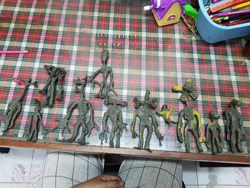 เด็ก 4 ขวบ ปั้นเปรตหัวลำโพง