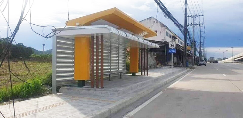 ศาลารอรถ หลังคาซ้อนหลังคา