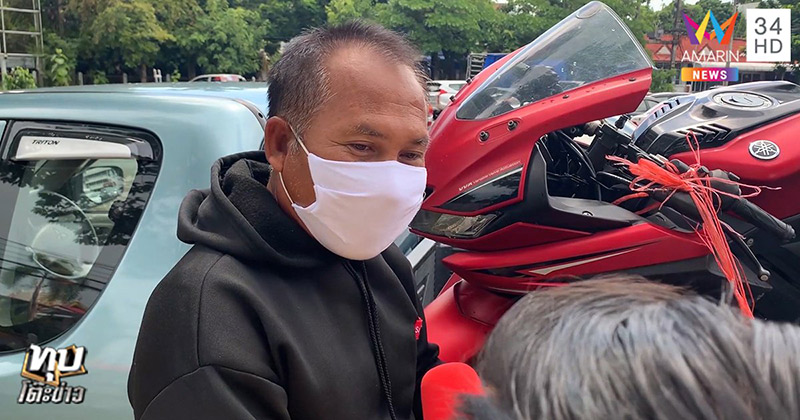 บิ๊กไบค์ปัดทำรถสาวกู้ภัยพลิกคว่ำดับ