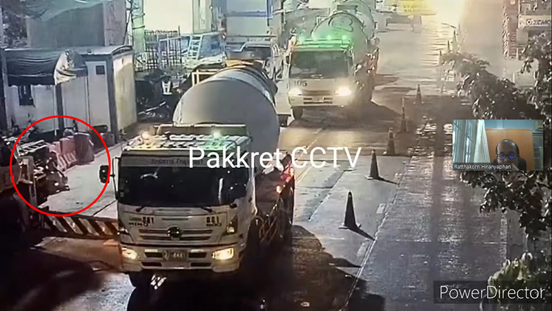 คลิปนาทีคนงานหนีตาย รถไฟฟ้าสายสีชมพูถล่ม