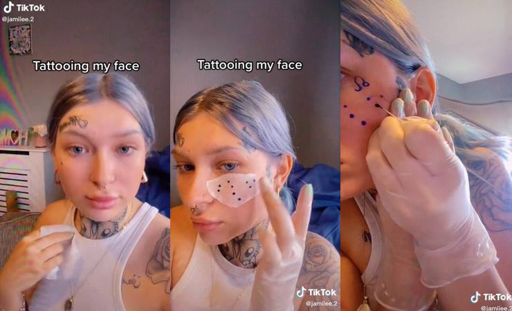 สักลายบนหน้า