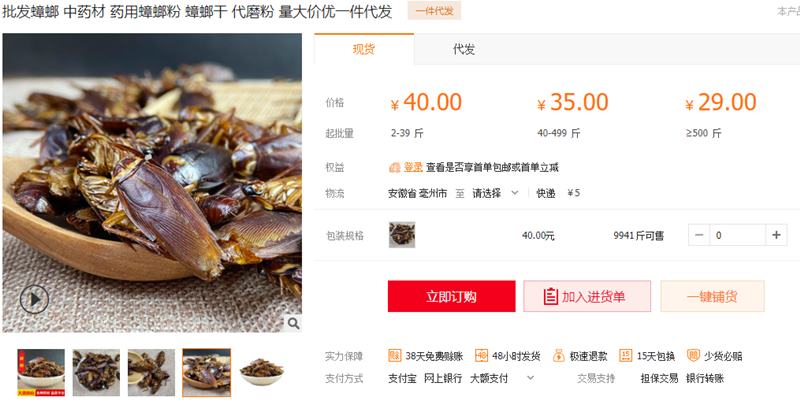 แมลงสาบอบแห้ง