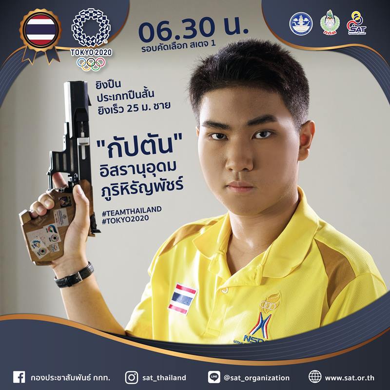 กัปตัน อิสรานุอุดม นักกีฬายิงปืนโอลิมปิก 2020