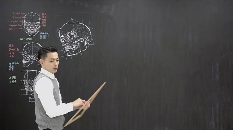 ครูวาดภาพศิลปะ บนกระดานดำ