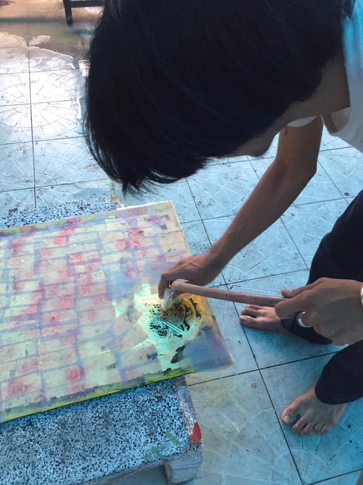 ภาพทวารบาล ผลงานหนุ่มอาชีวะ