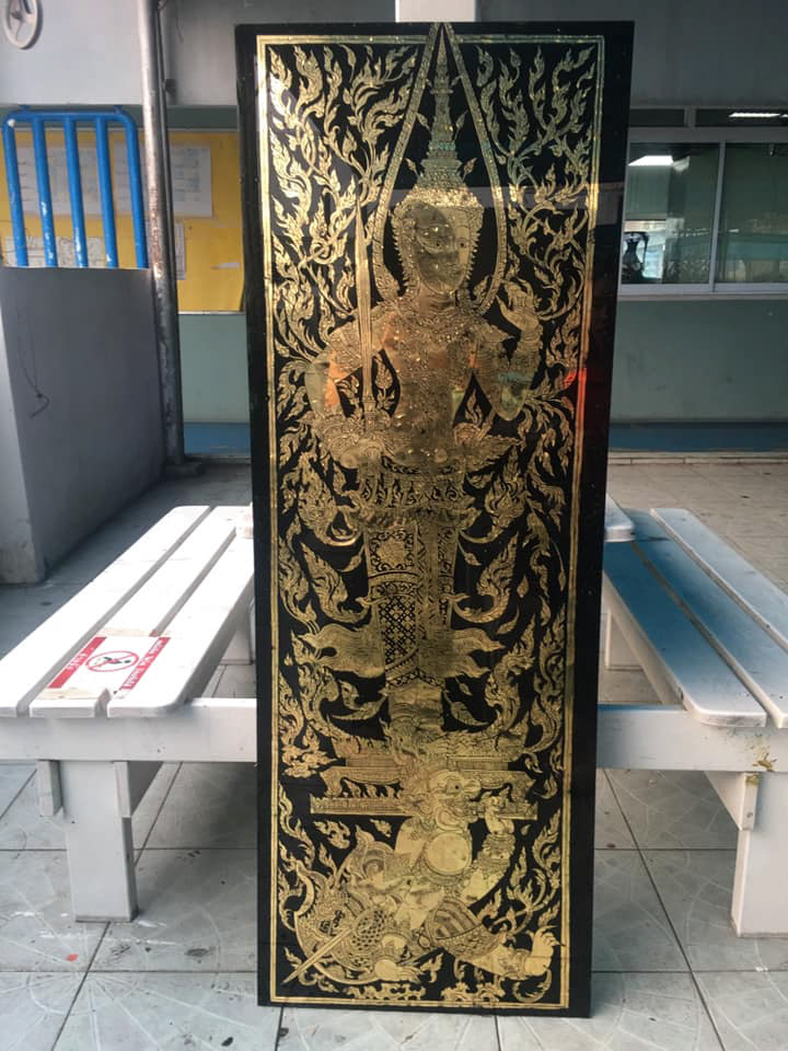 ภาพทวารบาล ผลงานหนุ่มอาชีวะ