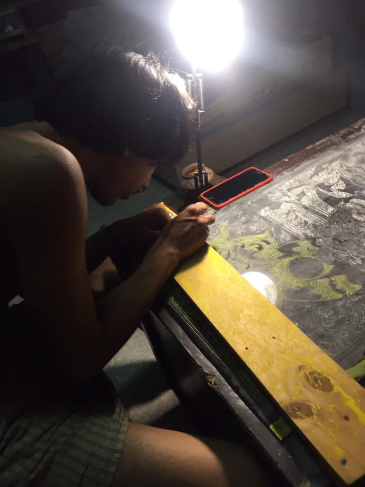 ภาพทวารบาล ผลงานหนุ่มอาชีวะ