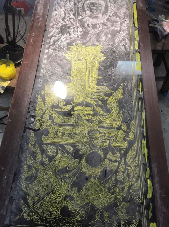 ภาพทวารบาล ผลงานหนุ่มอาชีวะ