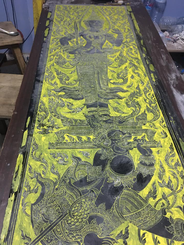 ภาพทวารบาล ผลงานหนุ่มอาชีวะ