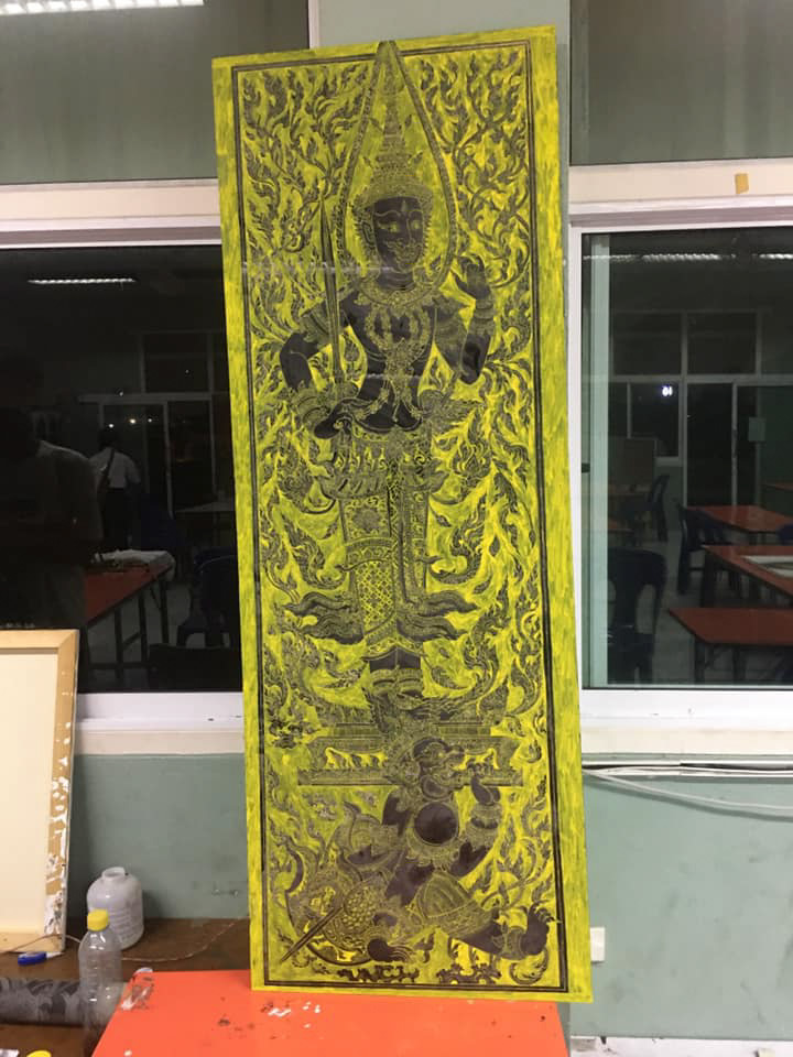 ภาพทวารบาล ผลงานหนุ่มอาชีวะ