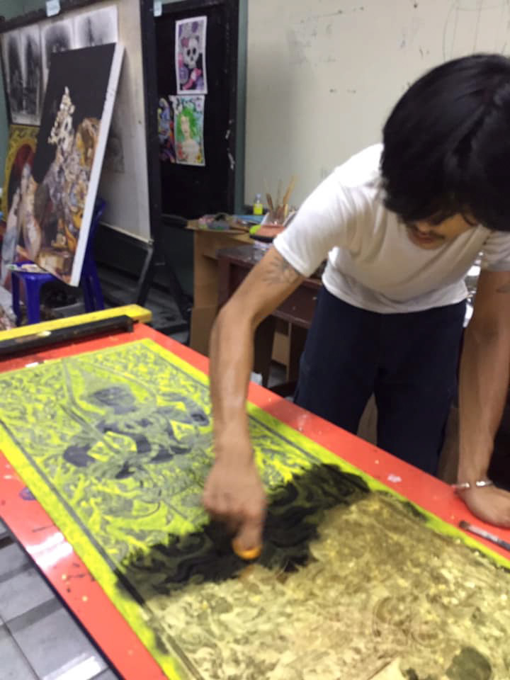 ภาพทวารบาล ผลงานหนุ่มอาชีวะ