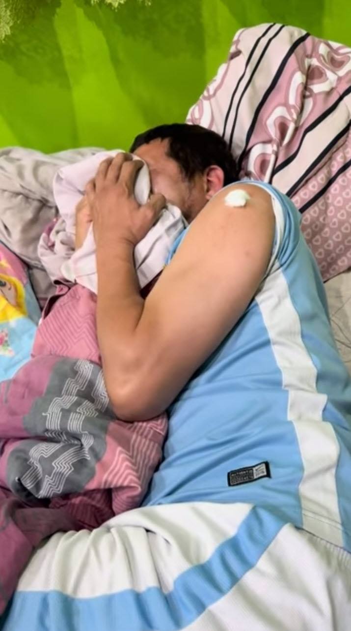 กำนันกลัวเข็ม ฉีดวัคซีนร้องไห้โฮ
