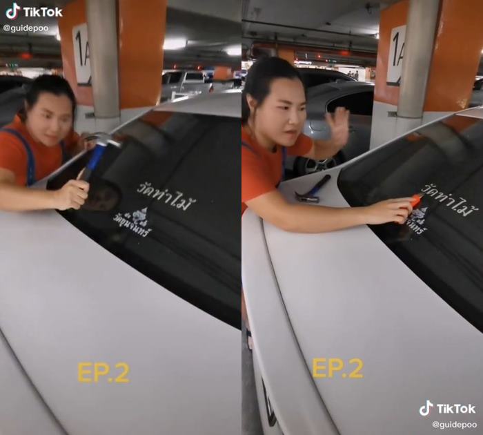 ลูกศิษย์วัดท่าไม้ แห่แกะสติ๊กเกอร์