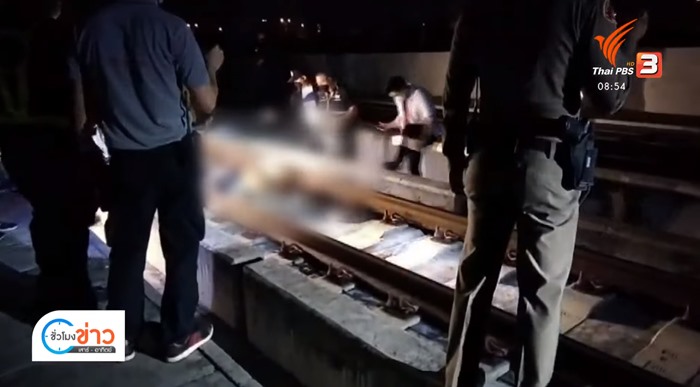 รถไฟฟ้าสายสีแดงชนคนตาย 